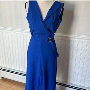 Joe & Elle Vibrant Blue Wrap Jumpsuit